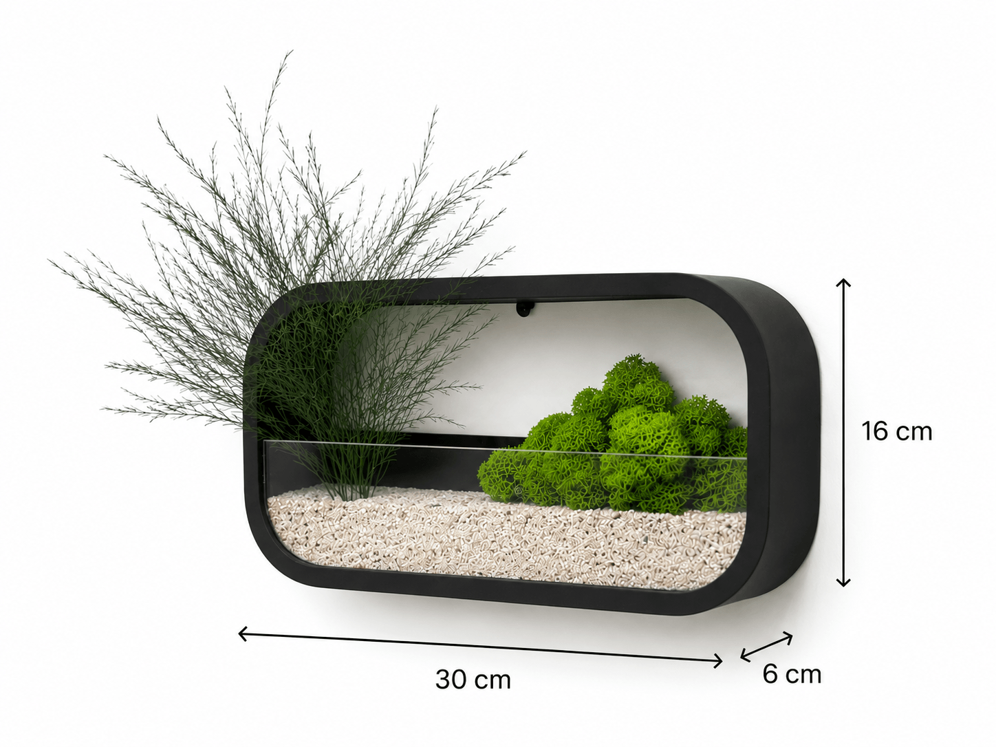 Jardinieră decorativă de perete | Neagra