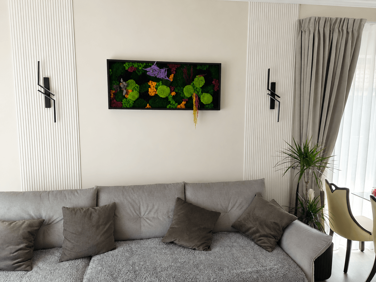 Tablou licheni „Poienița Zânelor” | tablou natural 100 × 50 cm