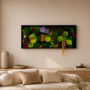 Tablou licheni „Poienița Zânelor” | tablou natural 100 × 50 cm