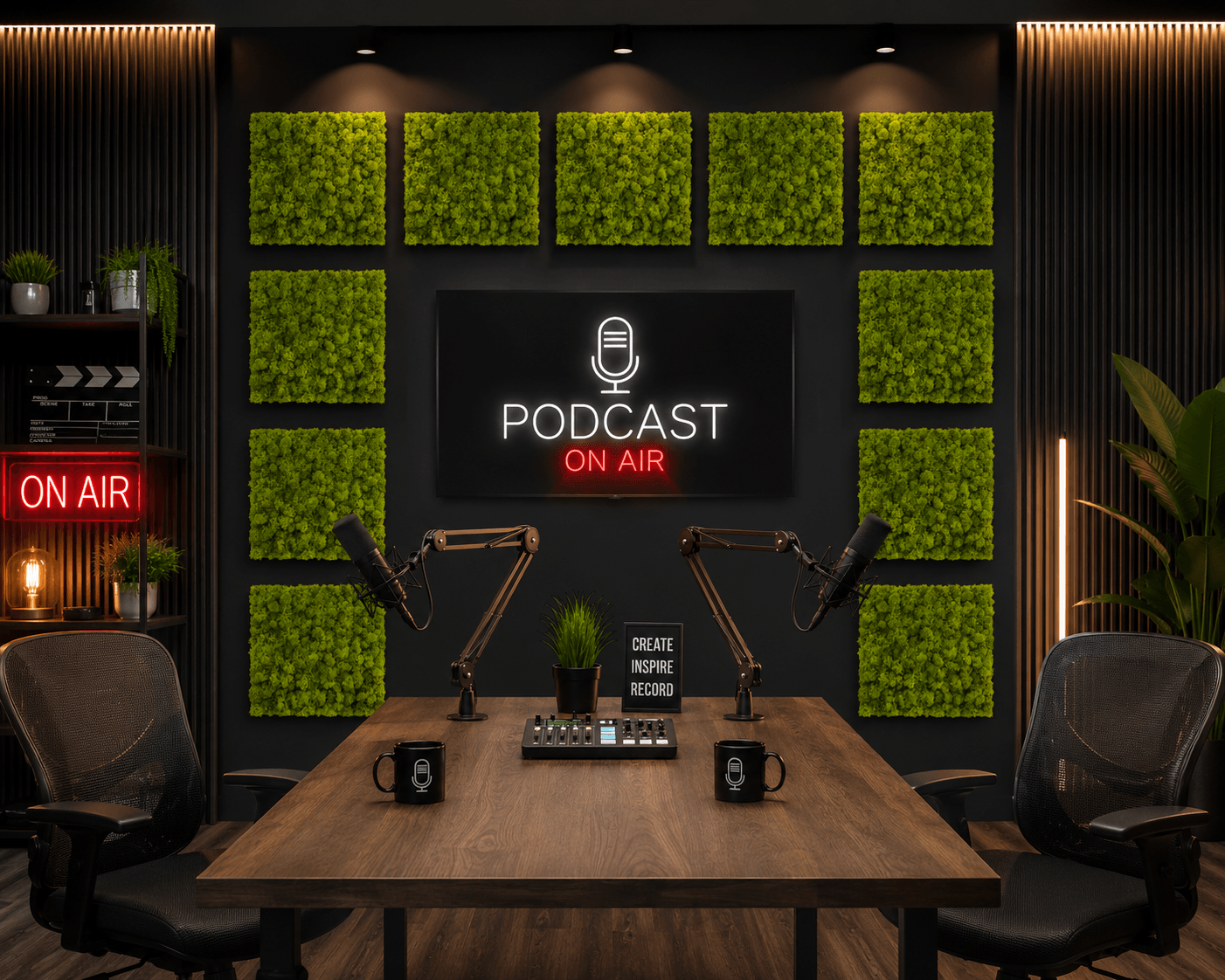Panou fonoabsorbant cu licheni stabilizați 30x30 cm, ideal pentru podcast studios, birouri și setup-uri moderne. Reduce ecoul și oferă un design premium natural.