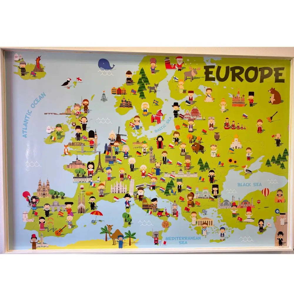 Hartă Europei Interactivă pentru Copii | Panou Educațional pentru Școli Grădinițe și Proiecte PNRR