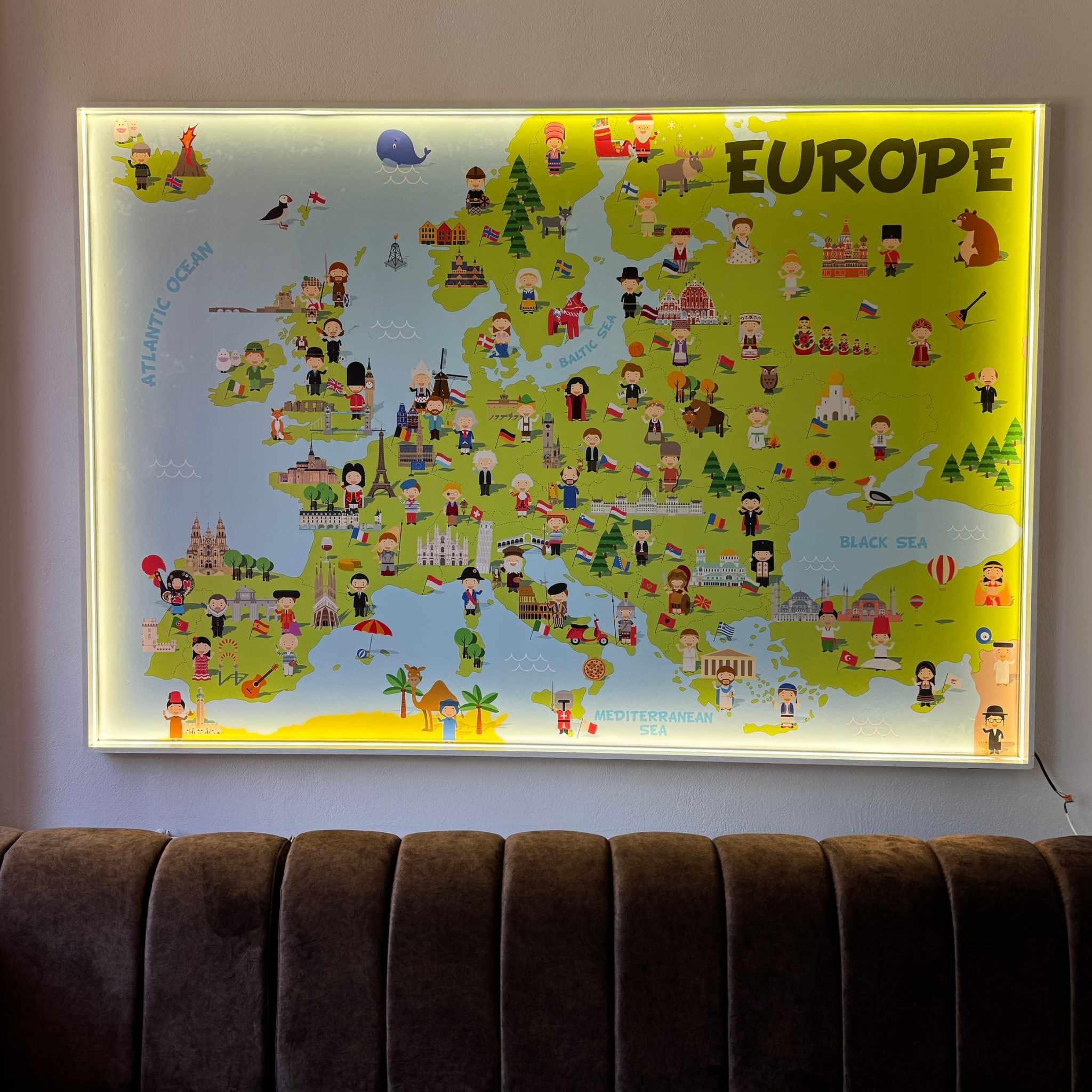 Hartă Europei Interactivă pentru Copii | Panou Educațional pentru Școli, Grădinițe și Proiecte PNRR