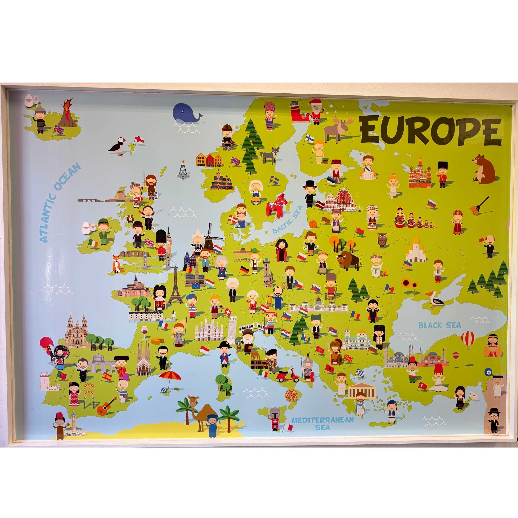 Hartă Europei Interactivă pentru Copii | Panou Educațional pentru Școli, Grădinițe și Proiecte PNRR