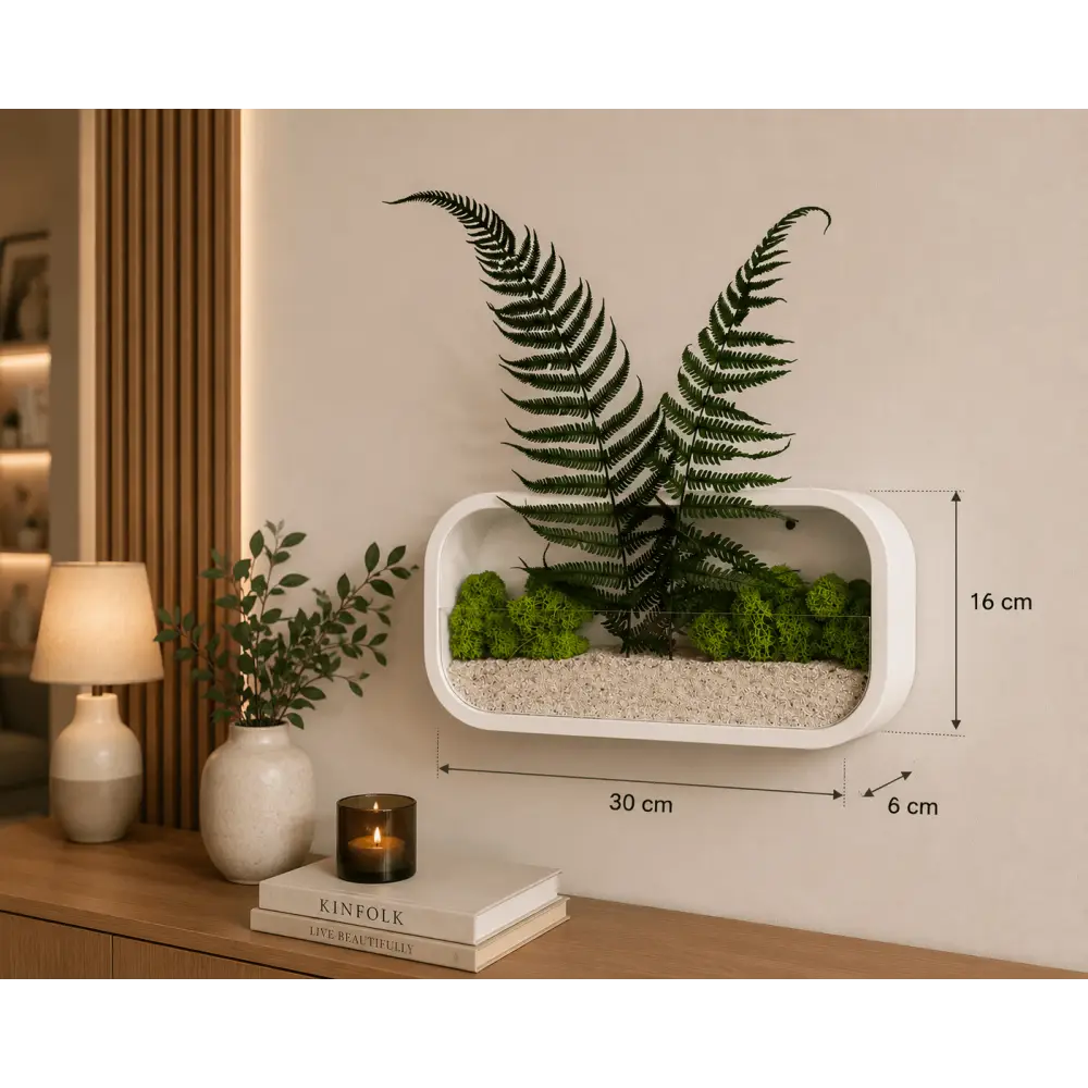Jardinieră decorativă de perete dreptunghiulară