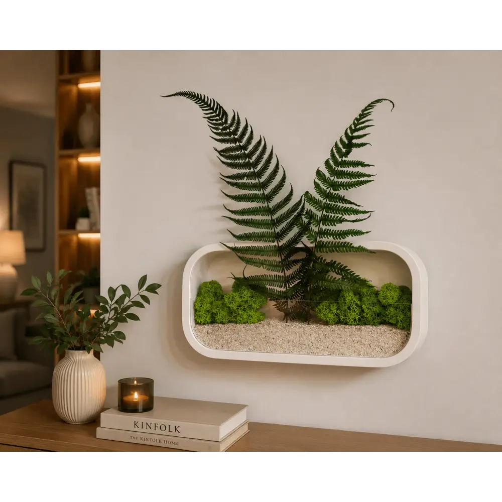 Jardinieră decorativă de perete dreptunghiulară - White