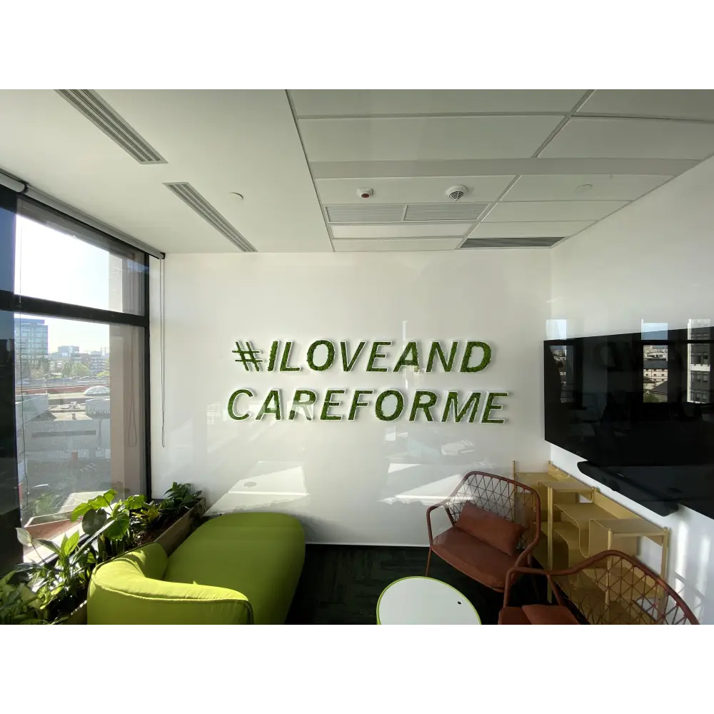 🌿 Litere volumetrice personalizate din polistiren decorate cu licheni stabilizați
