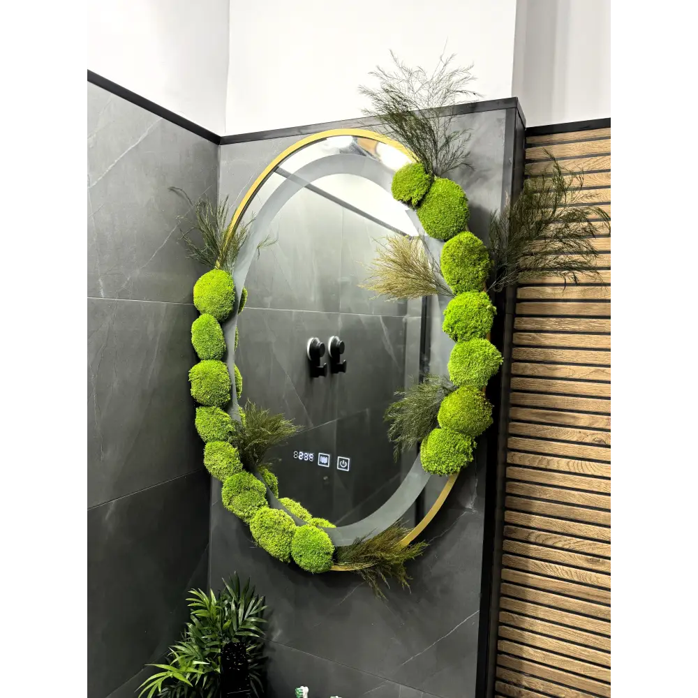 🌿 Oglindă decorativă cu muschi stabilizați – Design Personalizabil 🌿