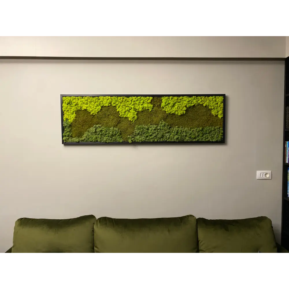 Tablou din licheni stabilizați – Arta verde care face minuni pentru ochi și… respirație!