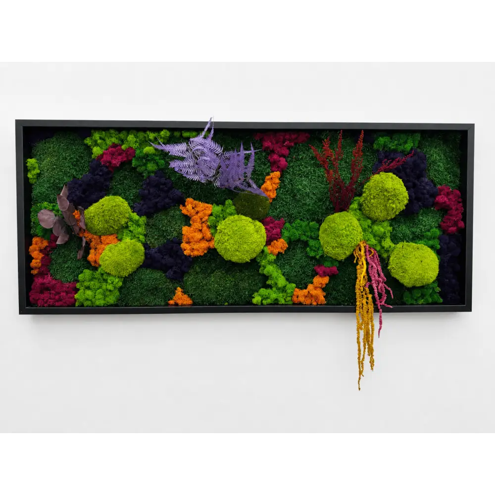 Tablou licheni „Poienița Zânelor” | tablou natural 100 × 50 cm