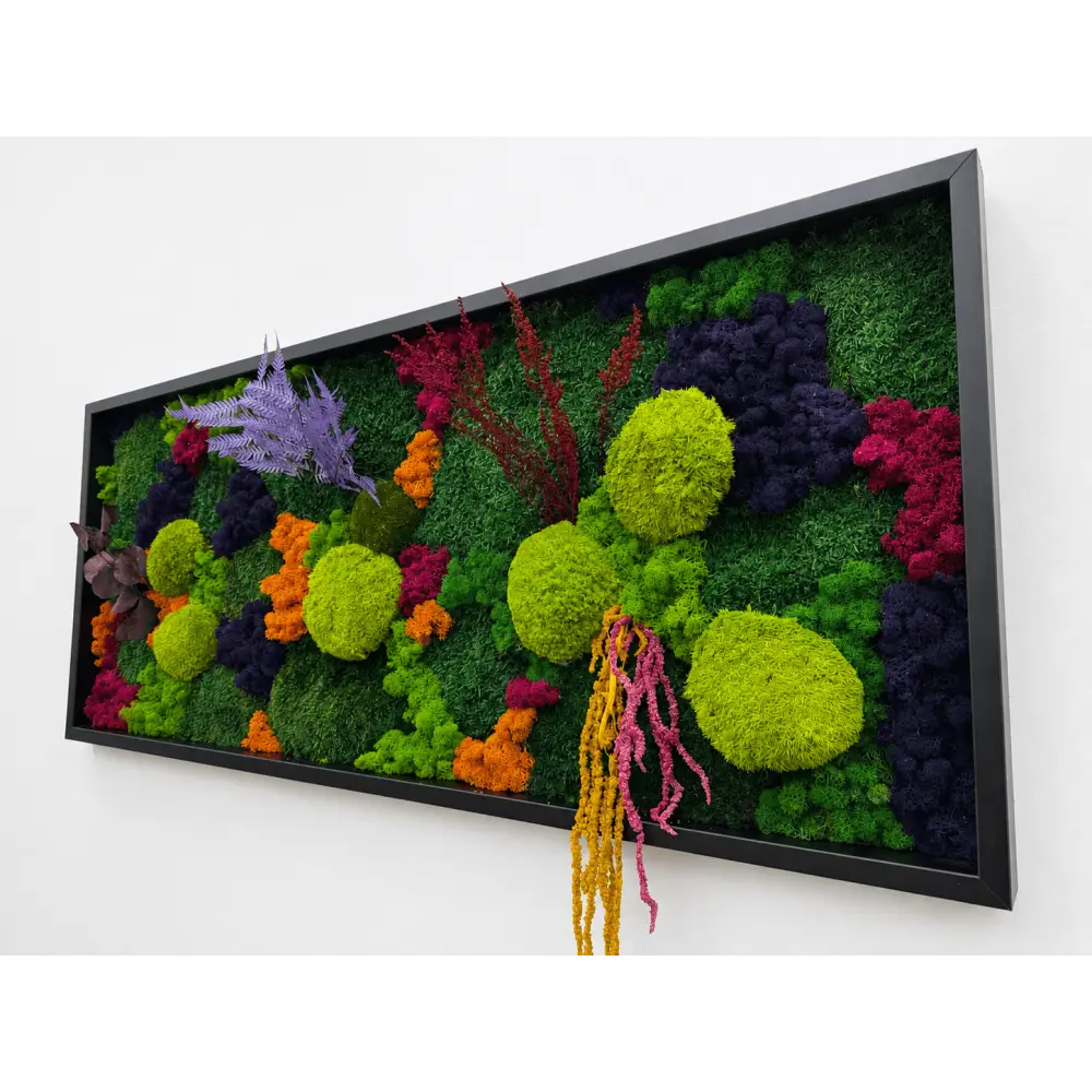 Tablou licheni „Poienița Zânelor” | tablou natural 100 × 50 cm