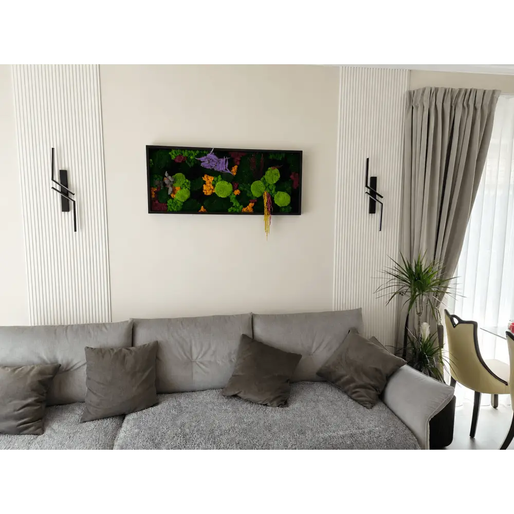 Tablou licheni „Poienița Zânelor” | tablou natural 100 × 50 cm