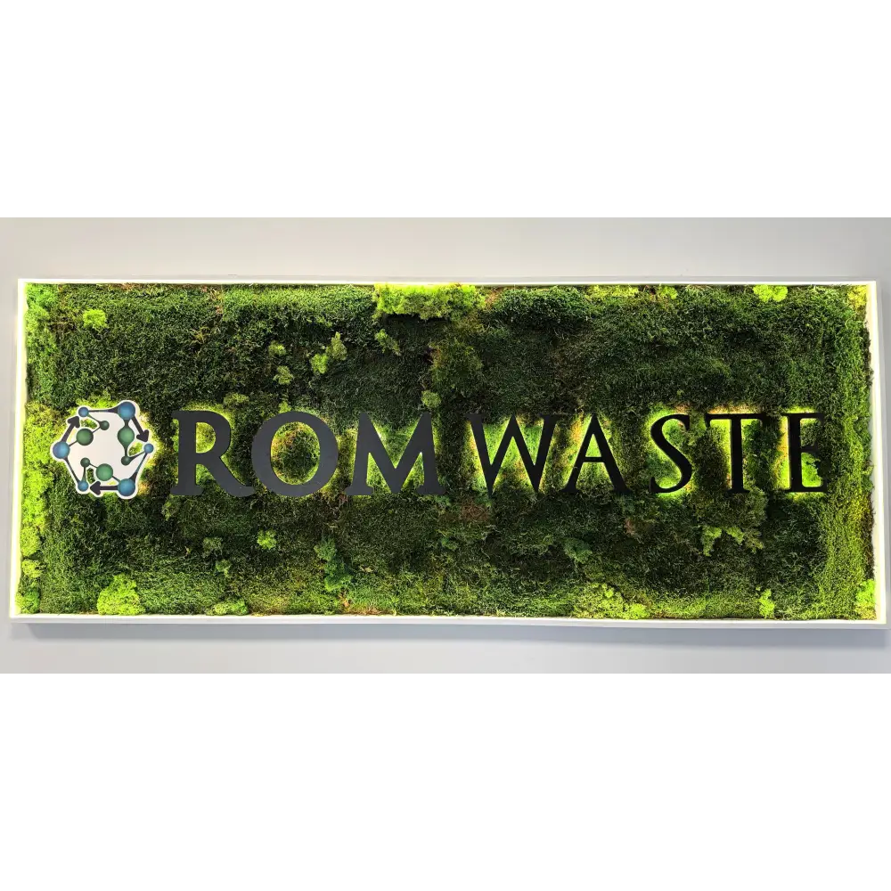 Tablou logo personalizat cu mușchi stabilizați – RomWaste